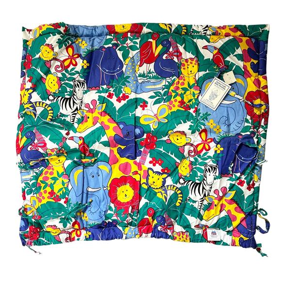 Yankee Lady Creations Vermont Baby Bunting Colorful Animal Quilted Blanket NOS - Picture 9 of 10